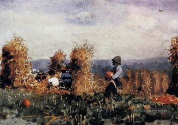  Pat Tableaux - Le patch de citrouilles réalisme peintre Winslow Homer